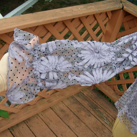 NWT sz XL 10-12 Polka Dot Floral blouse - Picture 7 of 13